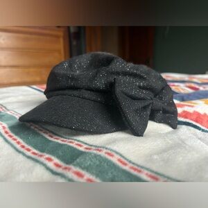 Elegant Black Women's Hat with Bow Accent